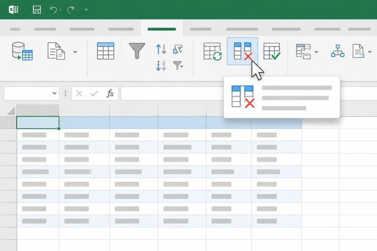 Interface Excel montrant le bouton Supprimer les doublons dans l'onglet Données avec infobulle.